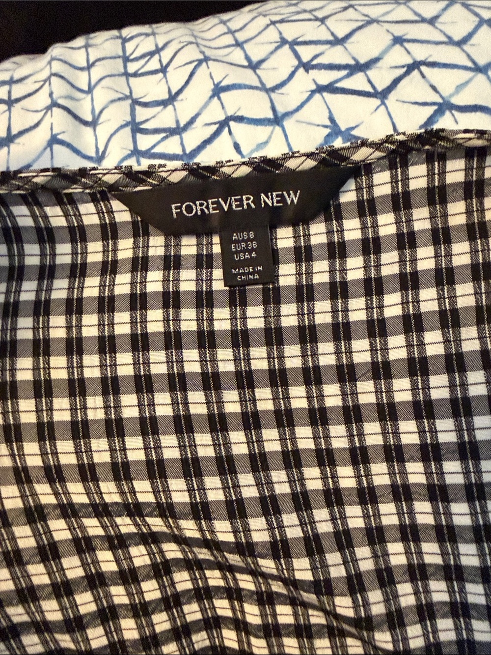 Forever New Black and White Gingham Maxi Dress - Picture 3 of 5